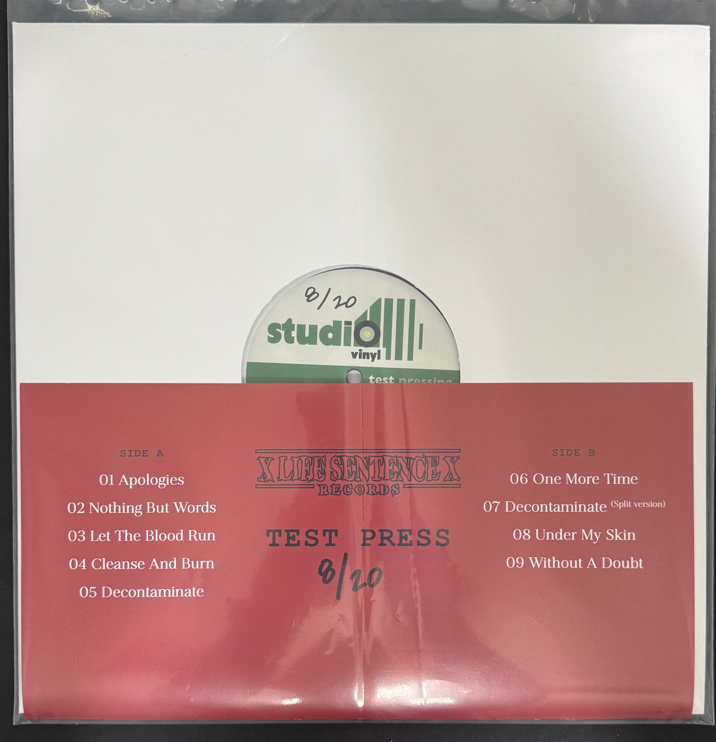 Decontaminate Test press #8/20