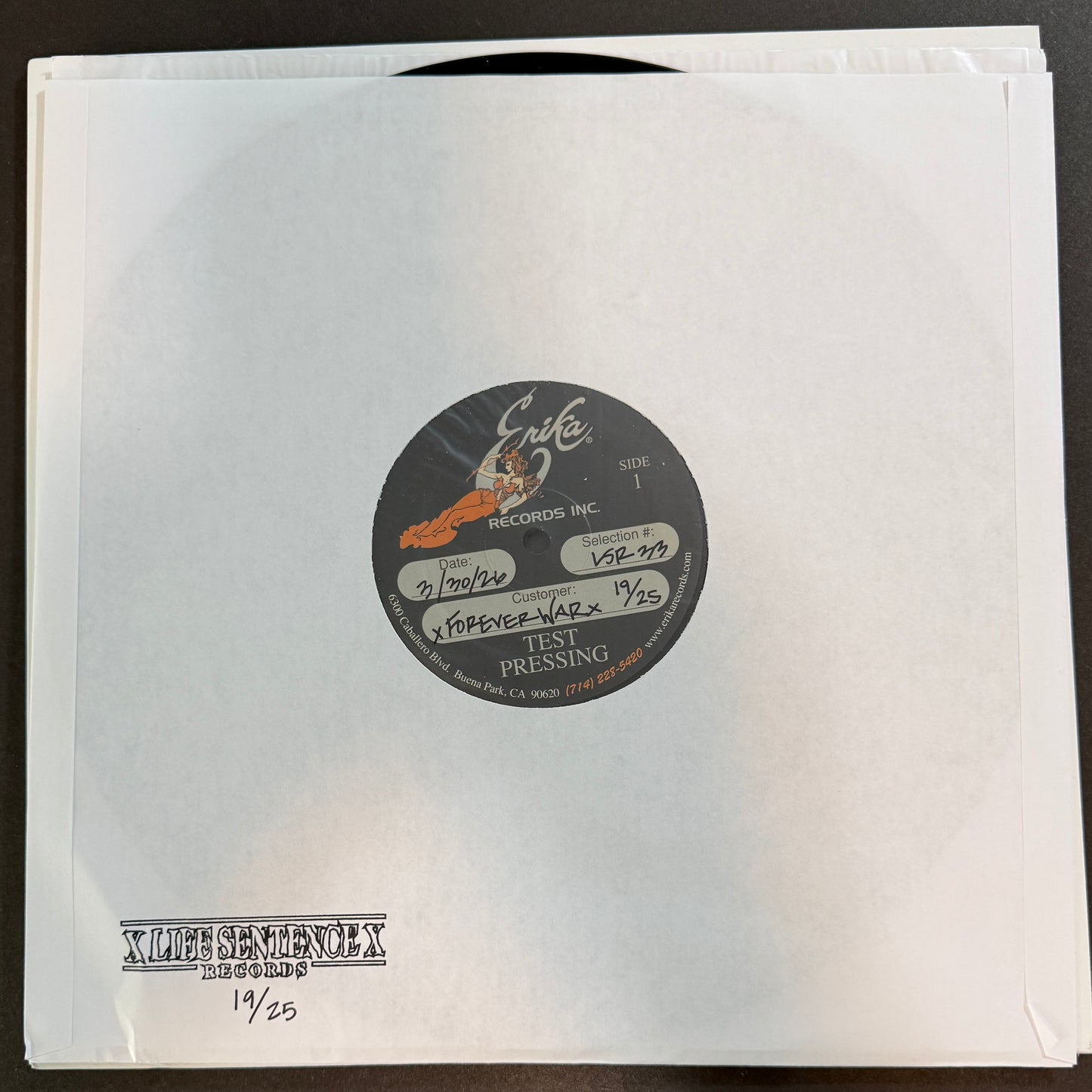 xForever Warx Test press #19/25