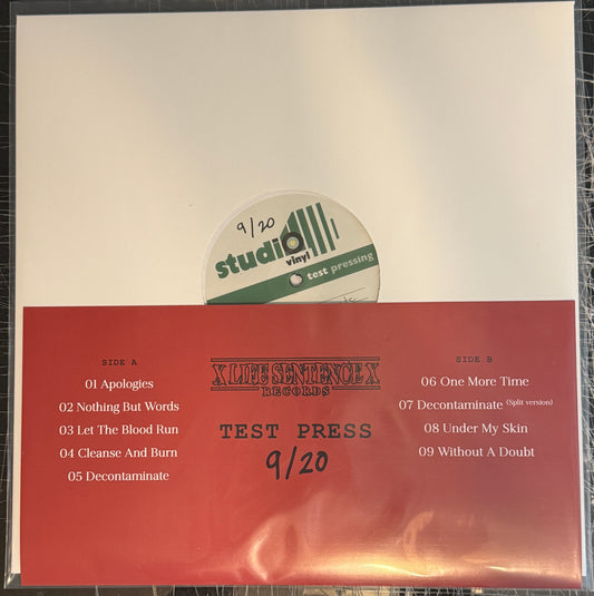 Decontaminate Test Press #9/20