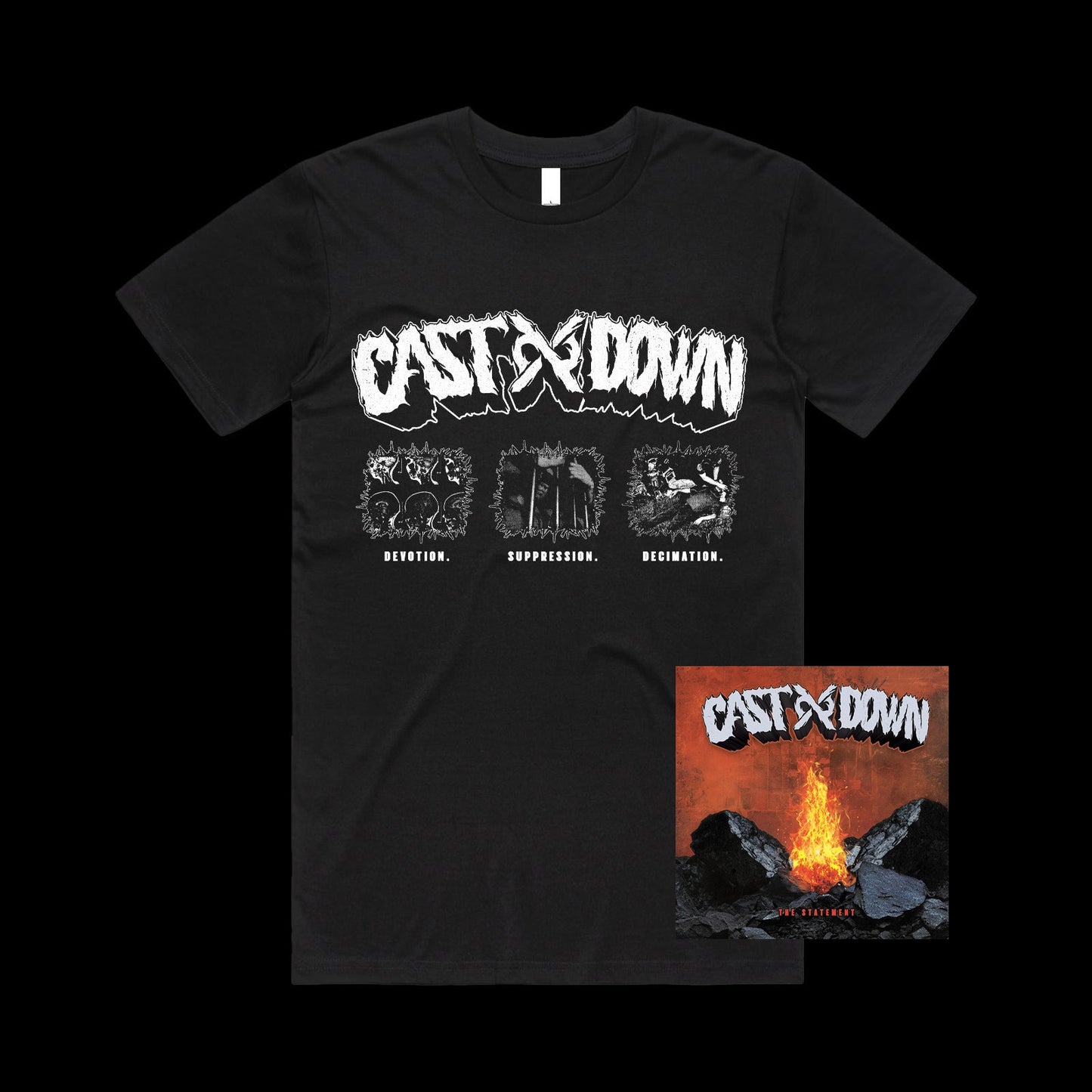 CASTXDOWN shirt and CD bundle